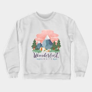 Adventure Awaits Wanderlust" - Explore, Discover, Roam Crewneck Sweatshirt